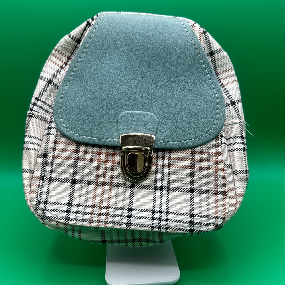 Mini Plaid Crossbody Backpack
